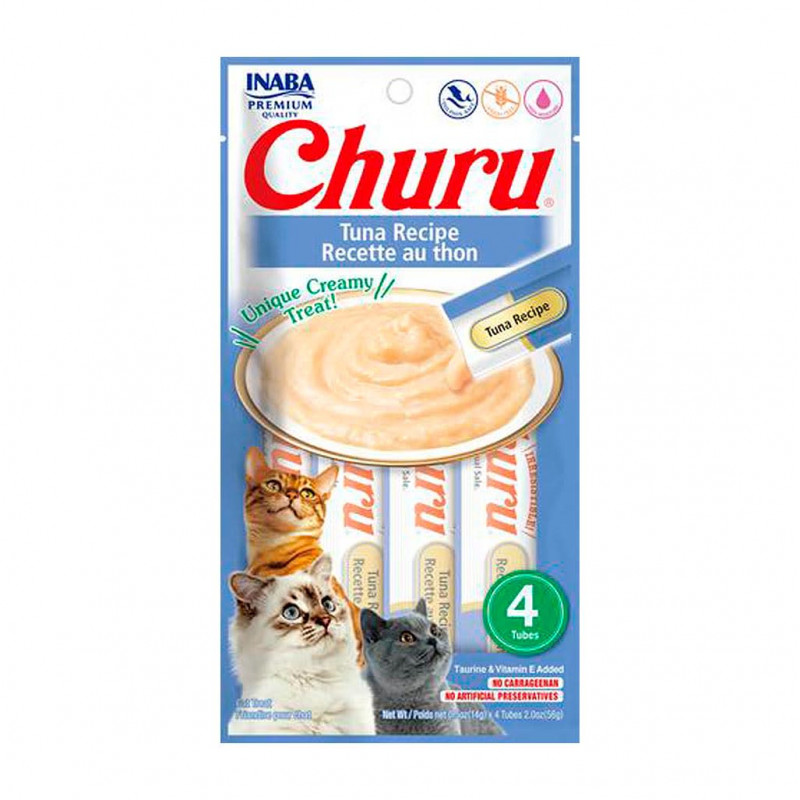 imagen del producto sobre de churu de atún de cuatro unidades