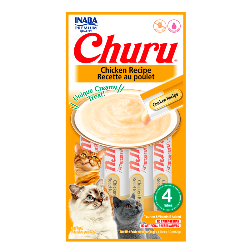 imagen del producto sobre de churu de pollo de cuatro unidades
